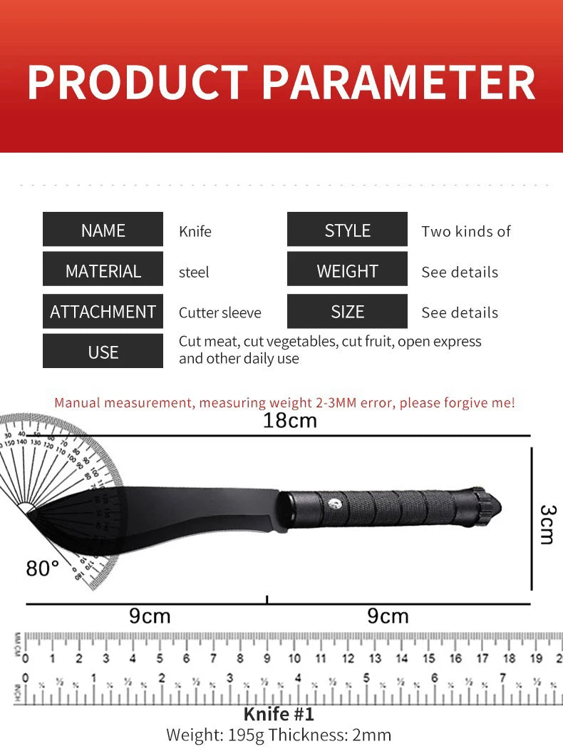 Outdoor Portable Stainless Steel Straight Knife High Hardness Straight Knife Wilderness Portable Knife Outdoor Straight Knife