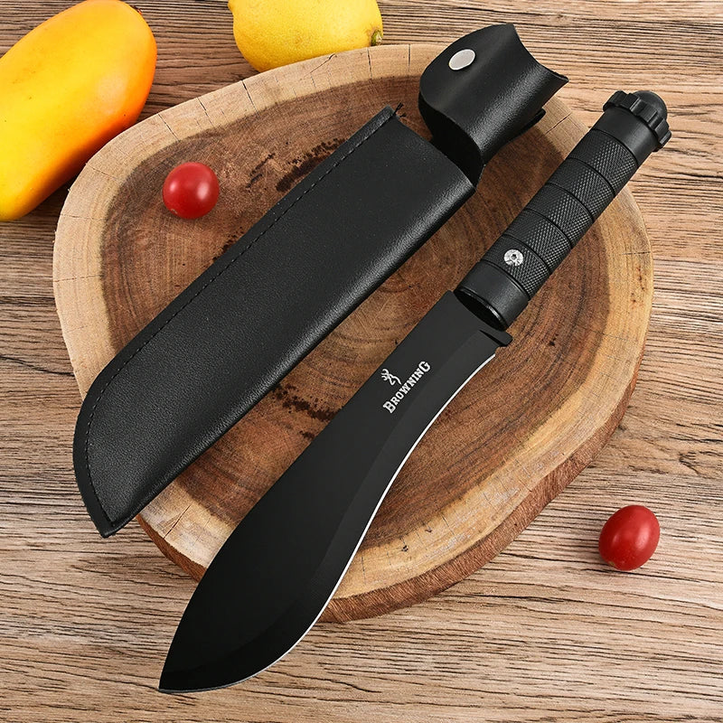 Outdoor Portable Stainless Steel Straight Knife High Hardness Straight Knife Wilderness Portable Knife Outdoor Straight Knife