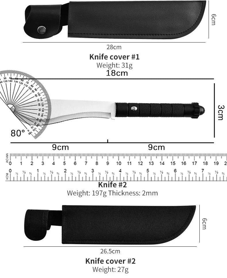 Outdoor Portable Stainless Steel Straight Knife High Hardness Straight Knife Wilderness Portable Knife Outdoor Straight Knife