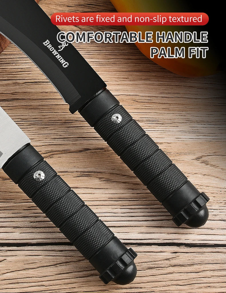 Outdoor Portable Stainless Steel Straight Knife High Hardness Straight Knife Wilderness Portable Knife Outdoor Straight Knife