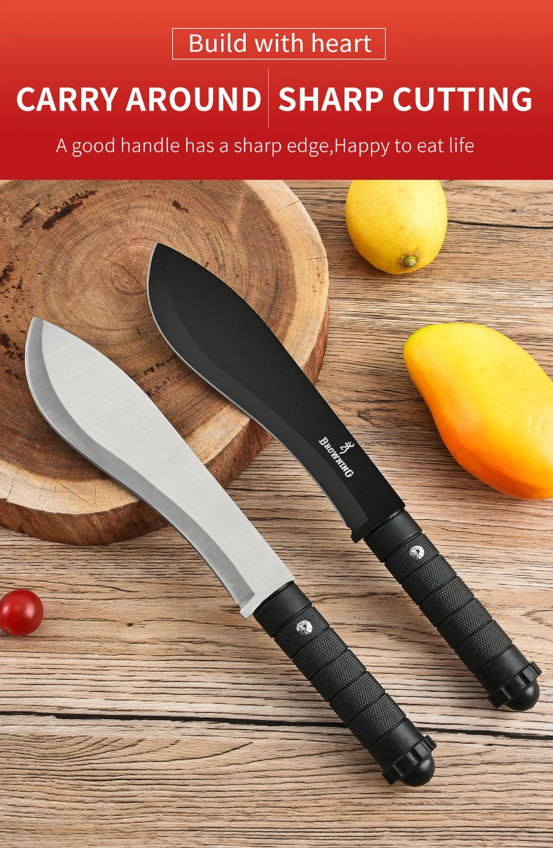 Outdoor Portable Stainless Steel Straight Knife High Hardness Straight Knife Wilderness Portable Knife Outdoor Straight Knife