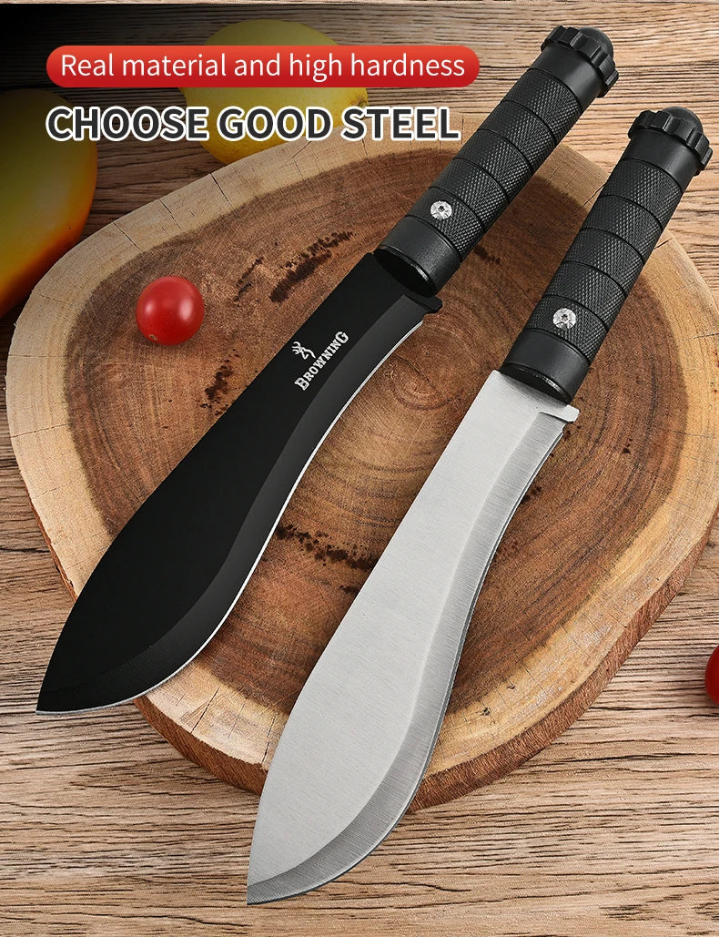 Outdoor Portable Stainless Steel Straight Knife High Hardness Straight Knife Wilderness Portable Knife Outdoor Straight Knife