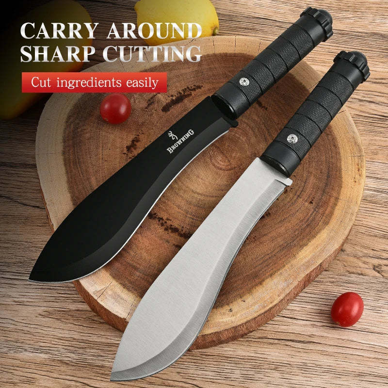 Outdoor Portable Stainless Steel Straight Knife High Hardness Straight Knife Wilderness Portable Knife Outdoor Straight Knife