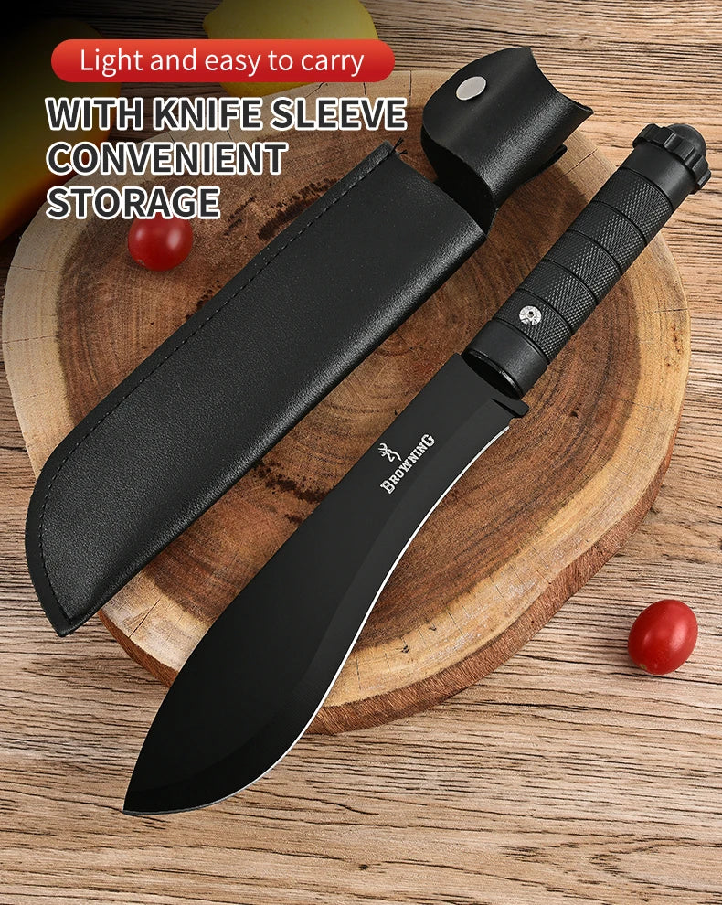 Outdoor Portable Stainless Steel Straight Knife High Hardness Straight Knife Wilderness Portable Knife Outdoor Straight Knife