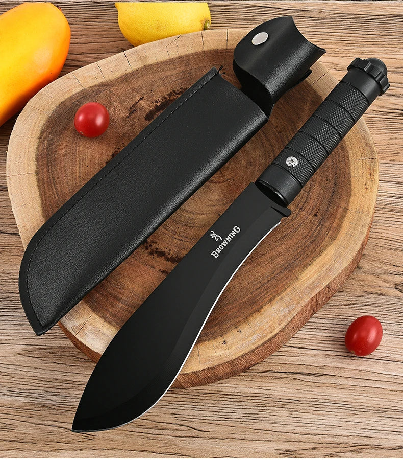 Outdoor Portable Stainless Steel Straight Knife High Hardness Straight Knife Wilderness Portable Knife Outdoor Straight Knife