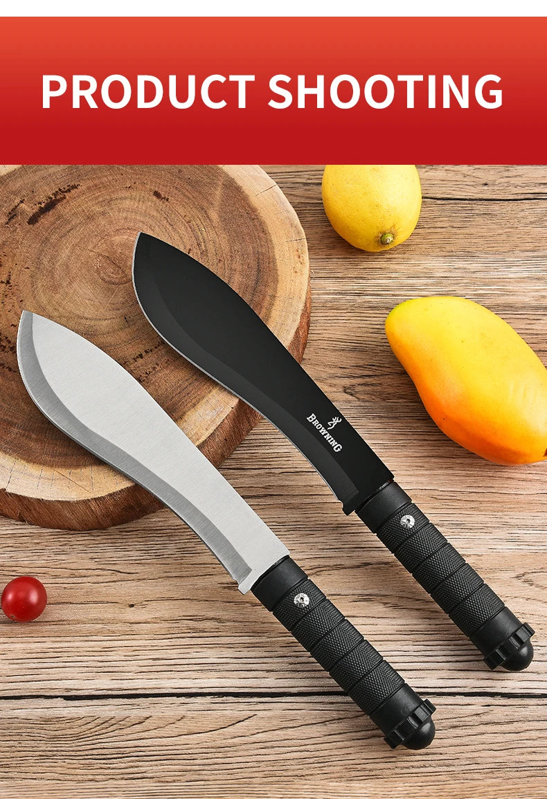 Outdoor Portable Stainless Steel Straight Knife High Hardness Straight Knife Wilderness Portable Knife Outdoor Straight Knife