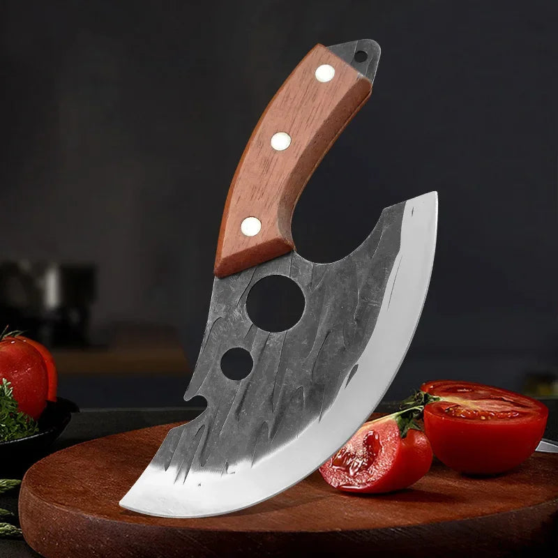 Kitchen Knives Barbecue Cleaver Meat Chop Vegetables Fruit Chef Knife Boning Knives Wood Handle Hand Forge Cooking Slicing Knife